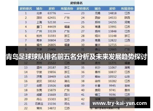 青岛足球球队排名前五名分析及未来发展趋势探讨
